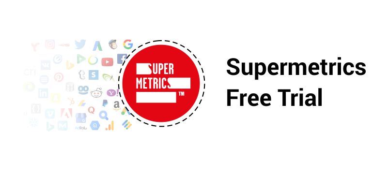 supermetrics free trial banner with logo